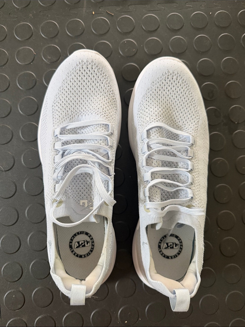 APL women’s TechLoom Knit Trainer — light baby blue
